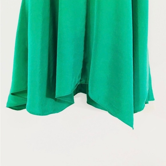 Amanda Uprichard Sz S Silk Spaghetti Strap Racerback Top Cami Asymmetrical Hem - Picture 3 of 4